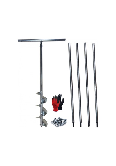 Galvaniz Toprak Burgusu Uzatmalı Sondaj Aleti Çap 15 cm Boy 5 mt