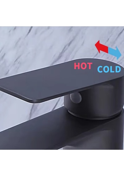 Fawer Faucet & Shower Siyah Lavabo Bataryası - 600 -by Siyah