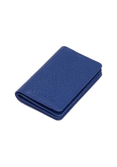 Tergan Saks Mavi Deri Unisex Kredi Kartlık 01601H0Y