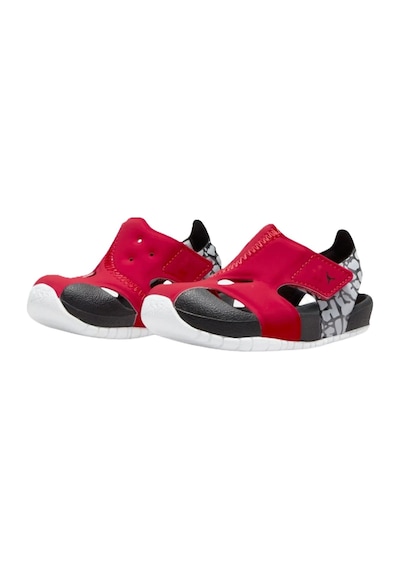 Nike Jordan Flare Cırtlı Bebek Sandalet Siyah Bordo Siyah - Kırmızı