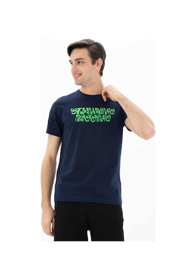 AR-MA Arma Erkek Slim Fit Bisiklet Yaka Tişört Y25344452001 Lacivert