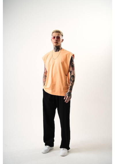 Respire Erkek Basic Tank Top Atlet Şeftali