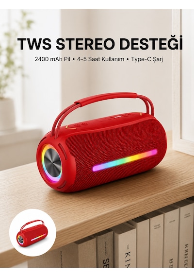Bluetooth Kablosuz Hoparlör Taşınabilir, Güçlü Ses - 5000