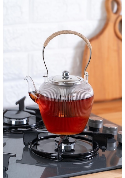 Acar Lalin Borosilikat Cam Çaydanlık 1100 ML Şeffaf
