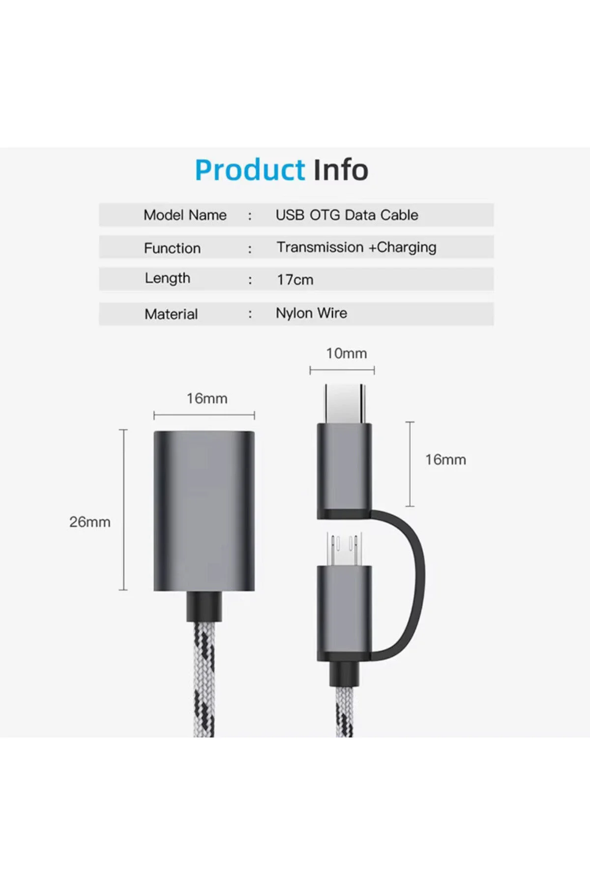 Usb 3.0 Otg To Type C Micro Usb Data Şarj Çevirici Dönüştürücü Adaptör Android Ve Macbook Uyumlu Hasır Kablo