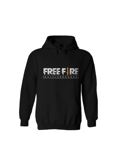 Tarzsokak Free Fire Unisex Kapüşönlu Hoodie Siyah