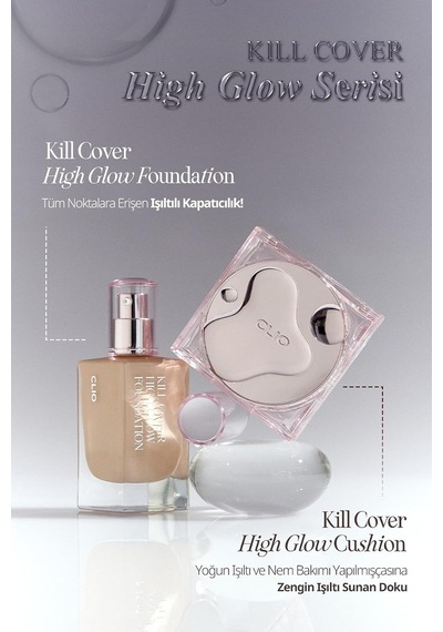 Nem Ve Parlaklık Sağlayan Cushion Kill Cover High-glow Cushion + Refill Spf50+ Pa++++ 3 Linen