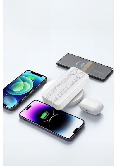 Torima TRM-1035 30000 mAh 2 Çıkışlı Taşınabilir Hızlı Şarj Dijital Göstergeli Powerbank Beyaz
