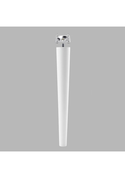 Ahşap Ayak 45 Cm Beyaz M8 Civatalı Bağlantı Aparatlı Mobilya Tabure Sehpa Masa Destek Ayağı Beyaz
