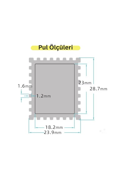 Posta Pulu Şekilli Delgeç, Gofre Kabartma, Hobi El İşleri Kağıt Ve Eva Kesici, 23,9 X 28,7 Mm Çok Renkli