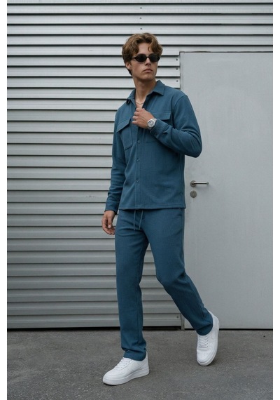 Vamos Fitilli Baggy Fit Pantolon İndigo