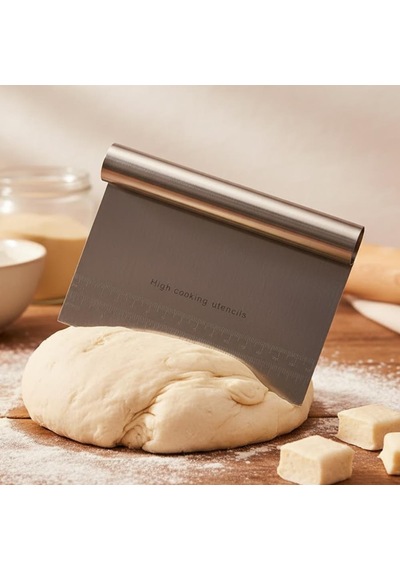 Hamur Kazıyıcı & Kesici 15 Cm 1. Kalite Ölçü Cetvelli Profesyonel Hamur Spatulası Diğer