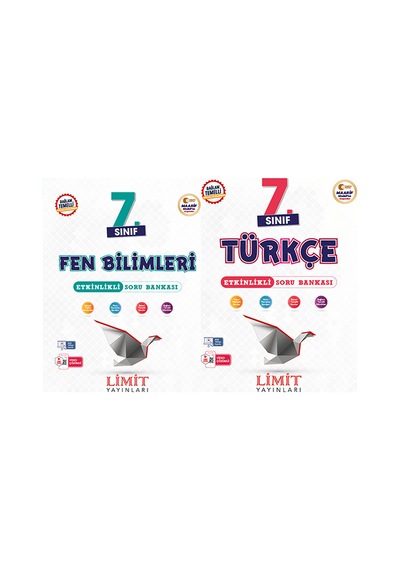 Limit 2027 7. Sınıf Fen Bilimleri + Türkçe Soru Bankası Seti 2 Kitap Maarif Model