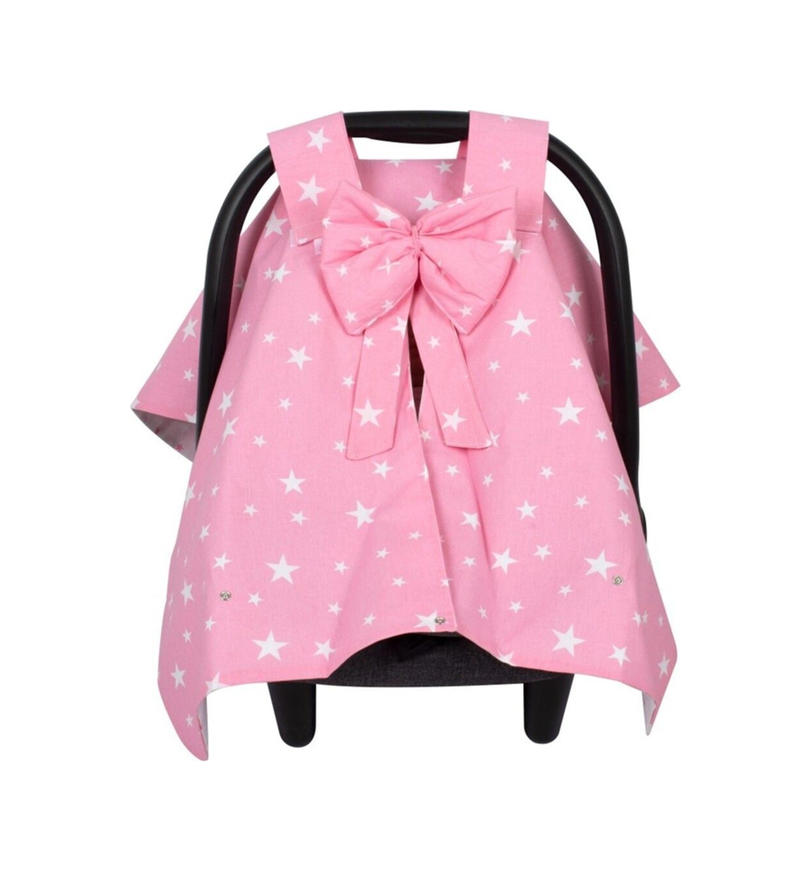 Fiyonklu Ana Kucağı Örtüsü Art-204 Pembe Yıldız