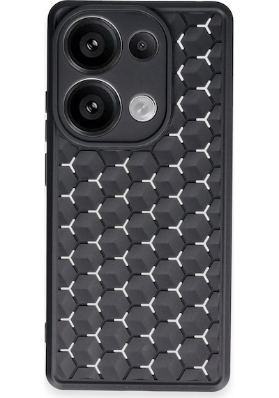 Newface - 468 - Xiaomi Redmi Note 13 Pro 4g Kılıf Petek Silikon Kapak - Edntrend - - Siyah Sıyah