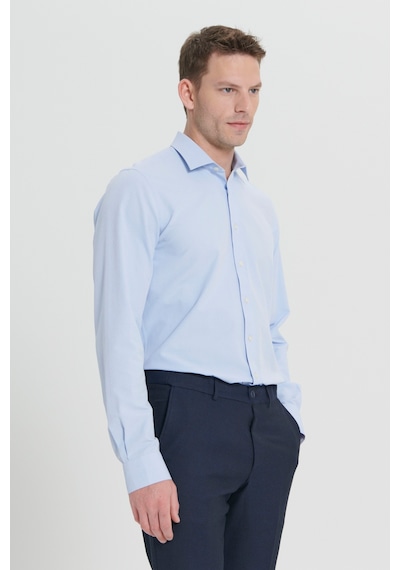 AC&Co / Altınyıldız Classics Erkek Acık Mavı Pamuklu Slim Fit Dar Kesim Klasik Yaka Armürlü Gömlek Acık Mavı AC&Co / Altınyıldız Classics Erkek Acık Mavı Pamuklu Slim Fit Dar Kesim Klasik Yaka Armürlü Gömlek Acık Mavı
