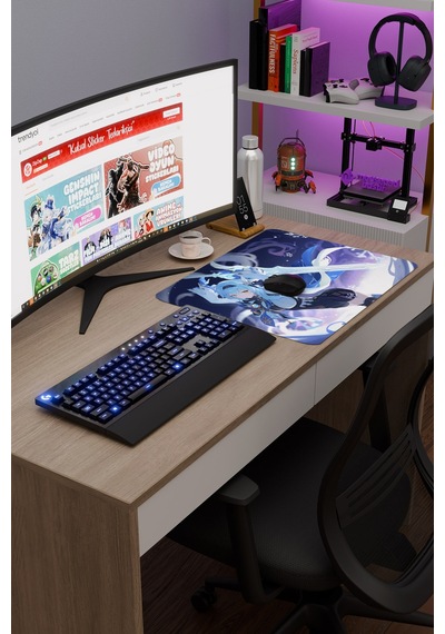 Eula Genshin Impact Anime Gacha V4 - 48x40 Xl Gaming Mouse Pad Fare Altlığı