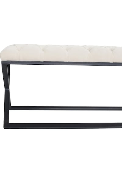 Varcera Krem Chester Model Kapitoneli Puf&bench&koltuk&oturma Bankı&teddy Puff&yatak Odası Takımı Önü&ucu