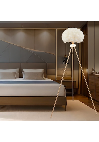 Belinay Gold Lambader Modern Oturma Odası, Yatak Odası, Salon Lambader