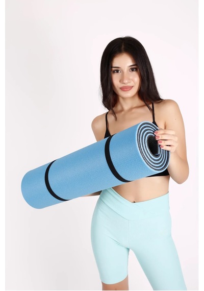 Plus Sport 10 Mm Pilates Ve Yoga Matı Mavi & Siyah Mavi Mavi