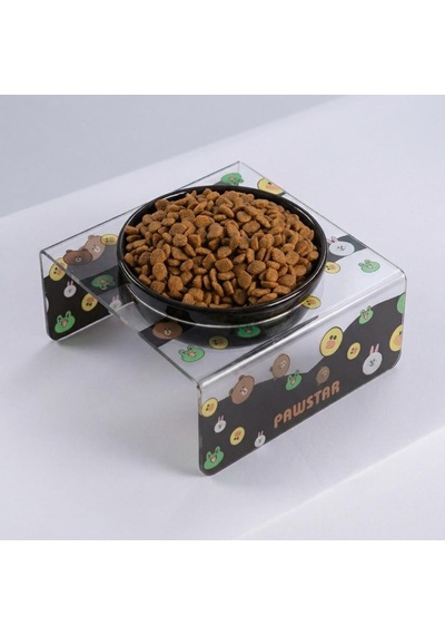 Osaka Tekli Seramik-pleksi Mama Ve Su Kabı-kedi Köpek Mama Su Kabı