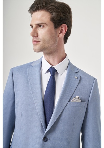 İmza Mavi-gri Mono Yaka Çizgili 6 Drop Slim Fit Tam Astar Esnek Takım Elbise 1001260901 Mavi - Gri İmza Mavi-gri Mono Yaka Çizgili 6 Drop Slim Fit Tam Astar Esnek Takım Elbise 1001260901 Mavi - Gri