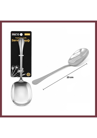 Storeşahin Krom 25 Cm Metal Servis Kaşık Shn0720