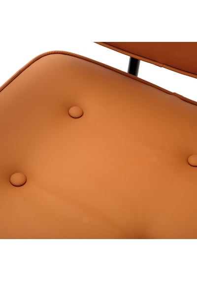 Button Çalışma Sandalyesi S.deri - Koyu Hardal 62x77-87x60 Cm Hardal