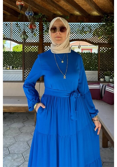 Rabia Şamlı Asil Elbise Saks Normal