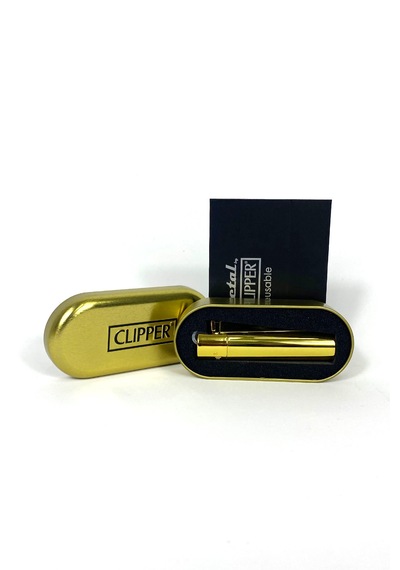 Clipper Metal Çakmak Gold Renk Özel Kutulu İsim Yazdırılır