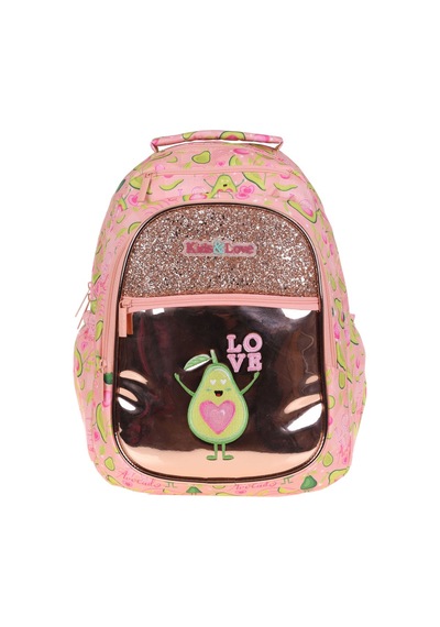 Kaukko Kids Love Sırt Çantası Aynalı taşlı Avokado L5096