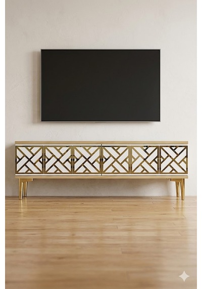 Tsa1238dbg Arex Tv Sehpası Safirmeşe-beyaz-gold 120cm Tsa1238dbg Arex Tv Sehpası Safirmeşe-beyaz-gold 120cm