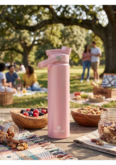 Puccon 750 Ml Pembe Paslanmaz Çelik Termos/matara/suluk