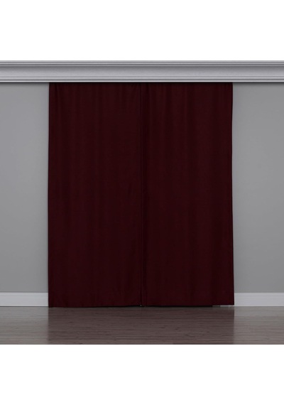 Fabric Design Blackout Açık Bordo Karartma Özellikli Fon Perde 200 X 270 Çok Renkli
