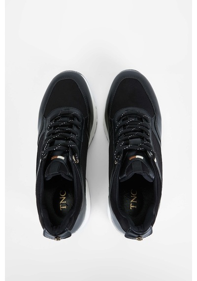 Tamer Tanca Kadın Vegan Siyah Sneakers & Spor Ayakkabı 936 62158 Bn Ayk Sk23/24 Sıyah Kmbn Siyah