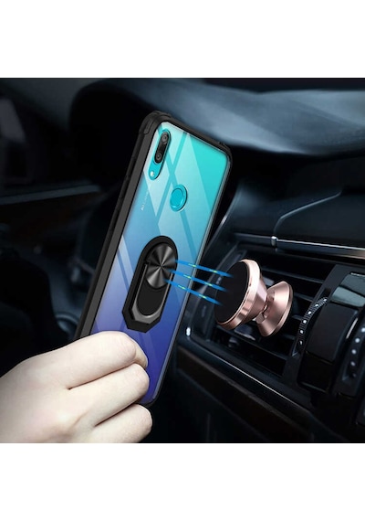Huawei Y7 Prime 2019 Tam Korumali Yüzüklü Renkli Kenarli Manyetik 544177310