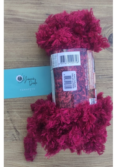 1 Adet Puffy Furlove 107 Elle Örülen Sevgililer Günü Kalpli Yastık Bebek Battaniyesi Örgü Ipi