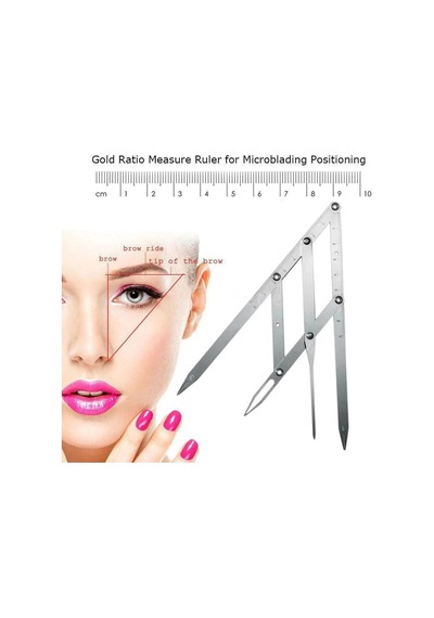 Microblading Simetrik Ve Estetik Kaş Ölçüm Cetveli, Kalıcı Makyaj Altın Oran Pergeli 275 Diğer