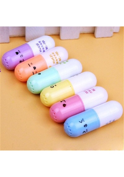 Kapsül Pastel Renkler İşaretleme Kalemi 6'lı Set Çok Renkli