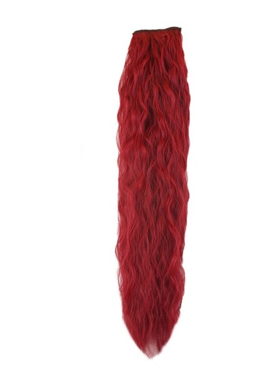 Fiber Sentetik Kabarık Dalgalı 8 Parça Çıt Çıt / Kızıl - Rxlu-462366 Renkli