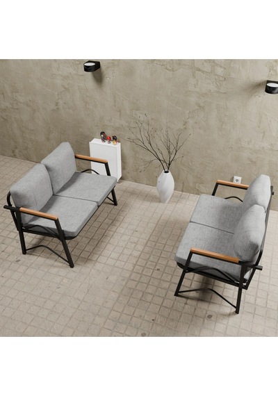 Mb Garden Furnıture Simetri Model, Balkon, Bahçe, Cafe, Metal Koltuk Takımı, Bahçe Takımı , Çay Seti, 2+2 Süngerli Açik Gri Mb Garden Furnıture Simetri Model, Balkon, Bahçe, Cafe, Metal Koltuk Takımı, Bahçe Takımı , Çay Seti, 2+2 Süngerli Açik Gri