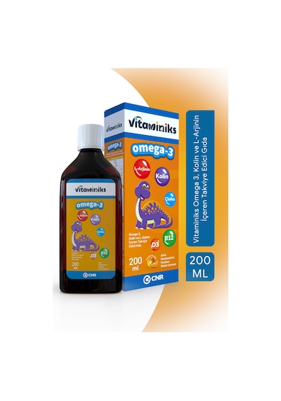 Vitaminiks Omega 3 Kolin ve L-Arjinin İçeren Takviye Edici Gıda 200 ML