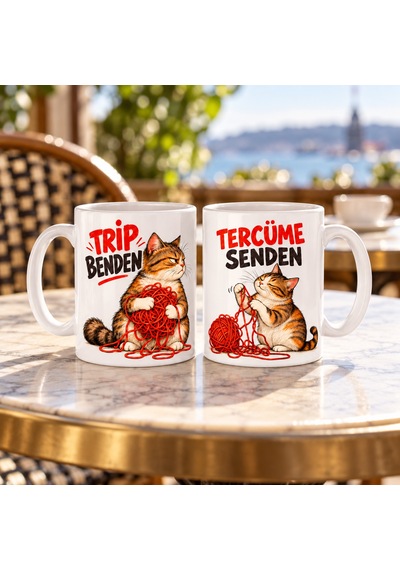 Storeşahin Trip Ve Tercüme 2'li Porselen Kupa Seti - Model 743 Shn0720