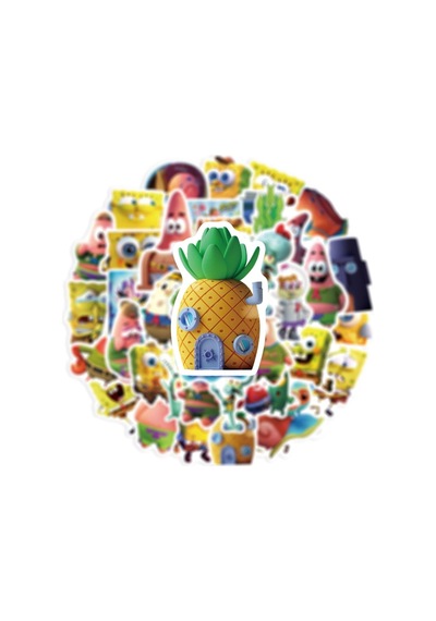 Süngerbob Kareşort Defter Suluk Laptop Notebook Tablet Telefon Kılıf Sticker Seti