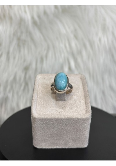 Larimar Doğaltaş Gümüş Yüzük Oval Diğer
