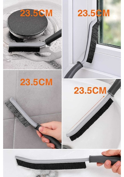 Nobera Detaylı Derz Temizlik Fırçası Mutfak, Banyo, Duşakabin Için Ince Detay Fırçası 23.5cm 2 Adet
