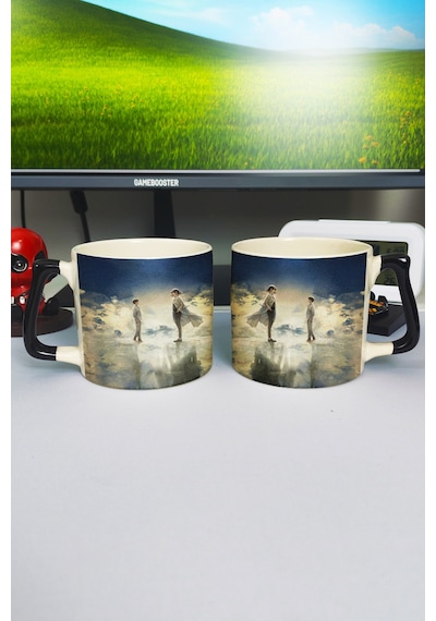 Omniscient Reader's Viewpoint Anime Baskılı Seramik Lüks Kupa 1 Adet Özel Siyah Kulp Dalga Kulp V3d Çok Renkli