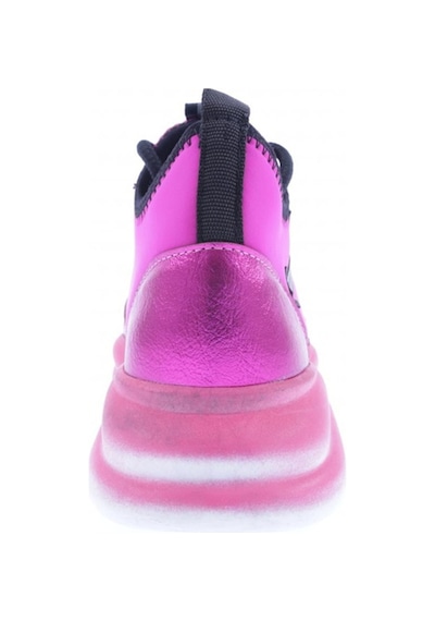 Dgn 311 Kadin Kalin Taban Yazi Detayli Sneakers Ayakkabi Fuşya