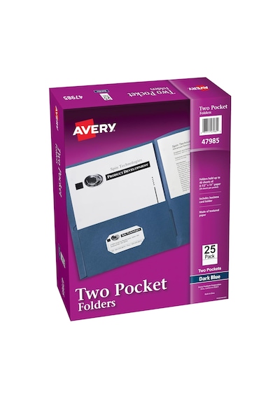 Two-pocket Klasör, Koyu Mavi, Fall 5 Adet 5 Boxes