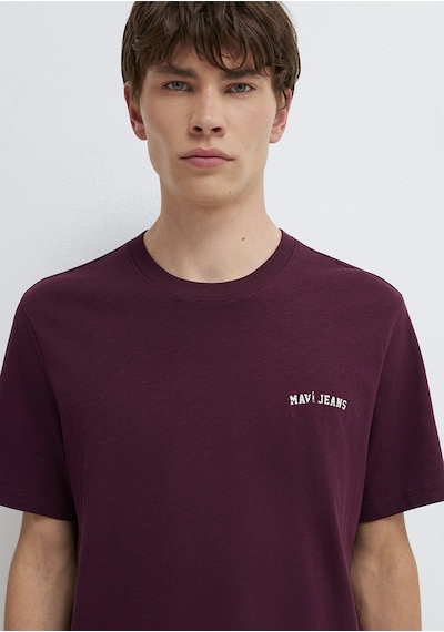 Mavi - Mavi Jeans Baskılı Bordo Tişört 0613577-70434